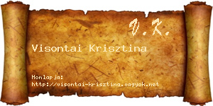 Visontai Krisztina névjegykártya