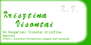 krisztina visontai business card